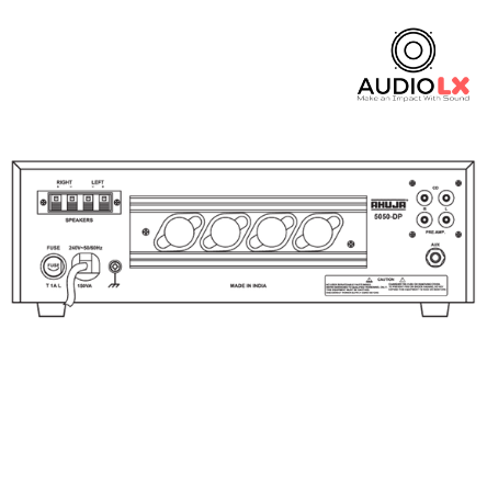 Ahuja 5050-DP | 50+50 WATTS WITH BUILT-IN DIGITAL PLAYER - Audiolx