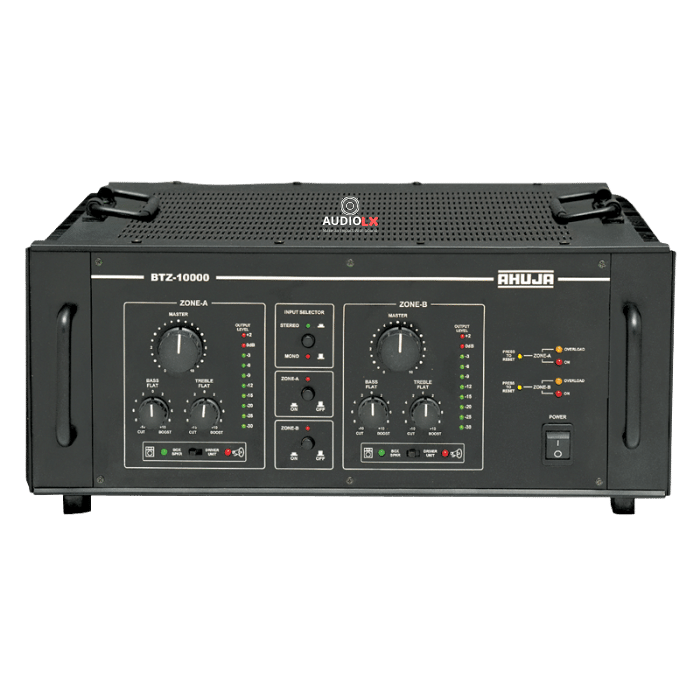 BTZ-10000 - 1000 Watts Ahuja 2 Zone PA Power Amplifier - Audiolx