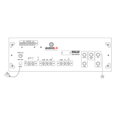 SSA-250M - Ahuja 250 Watts High Wattage PA Power Amplifier - Audiolx