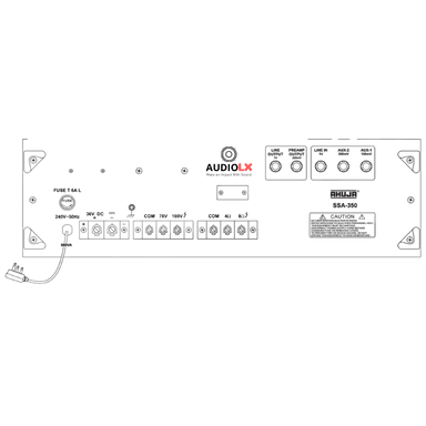 SSA-350 - Ahuja 350 Watts High Wattage PA Mixer Amplifier - Audiolx