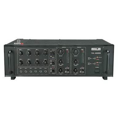 TZA-4000EM - Ahuja 400 Watts 2 Zone PA Mixer Amplifier - Audiolx