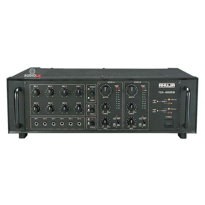 TZA-4000EM Ahuja 400 Watts Zone PA Mixer Amplifier — Audiolx